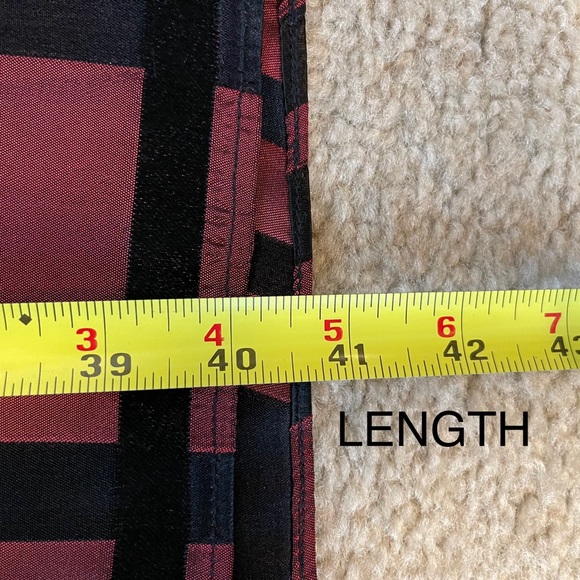 D22_JS COLLECTION. Crimson red/black plaid maxi skirt - Picture 12 of 12